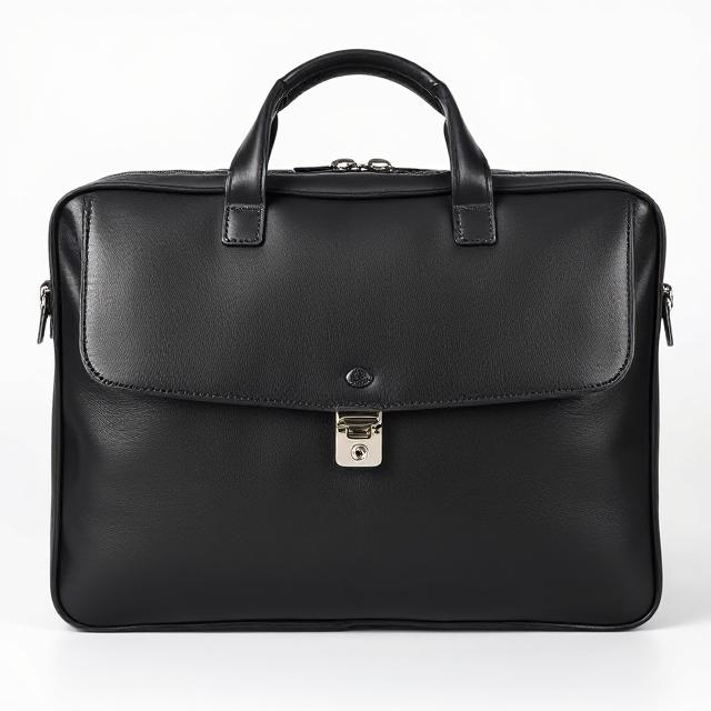 Timeless Black Leather Briefcase